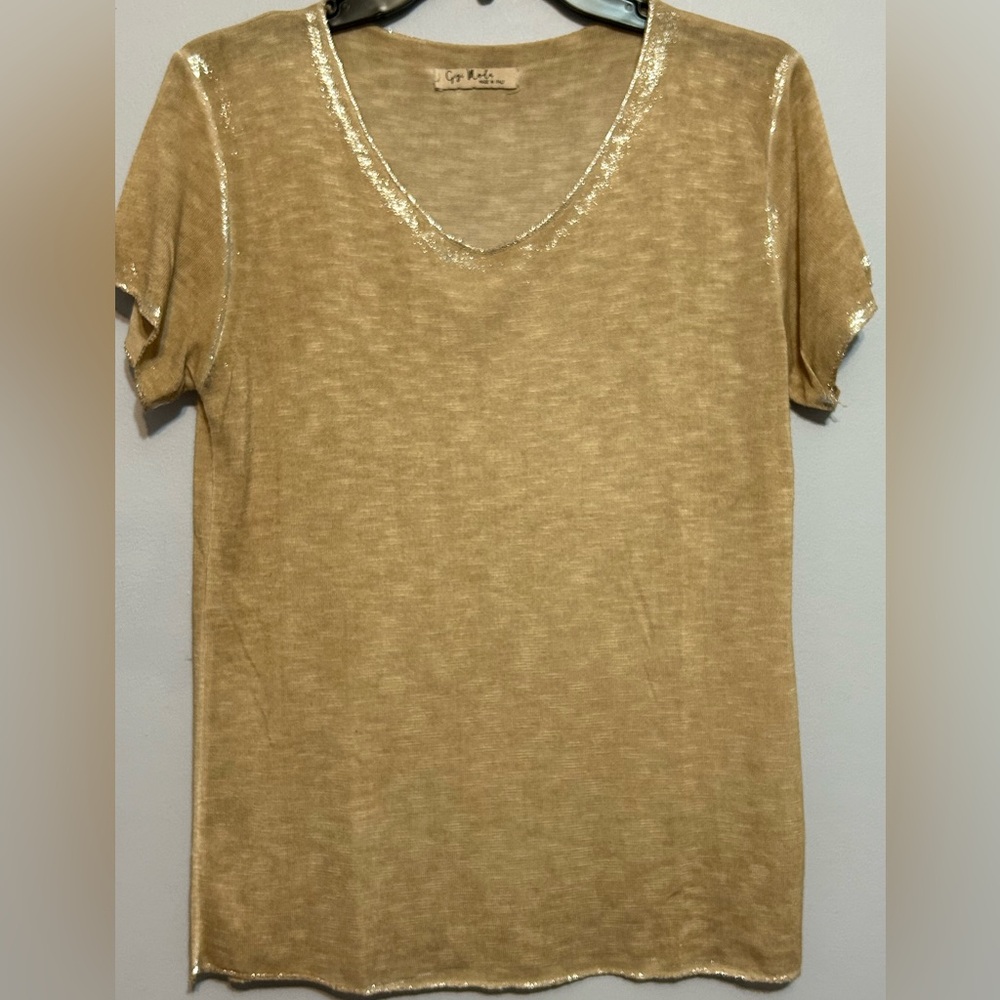 Gigi Moda top with metallic trim